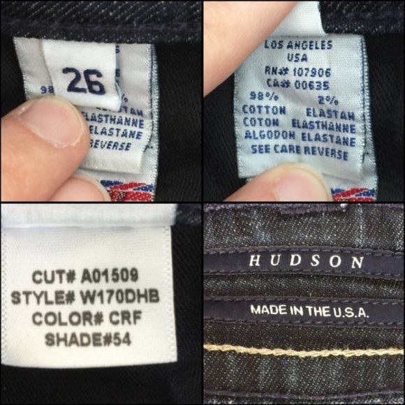 Hudson Jeans 26 Dark Wash Low Rise Signature Boot - Picture 8 of 8